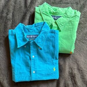 Ralph Lauren Classic Fit men’s button-down shirts in size XXL. Set of 2